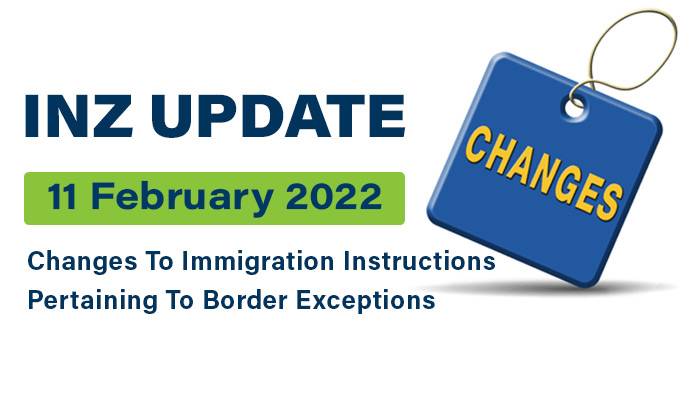 Changes to Immigration Instructions Pertaining to Border Exceptions