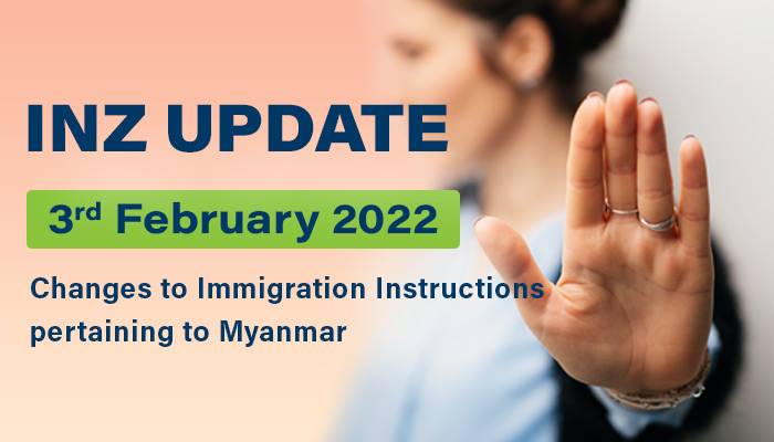 Changes to Immigration Instructions Pertaining to Myanmar