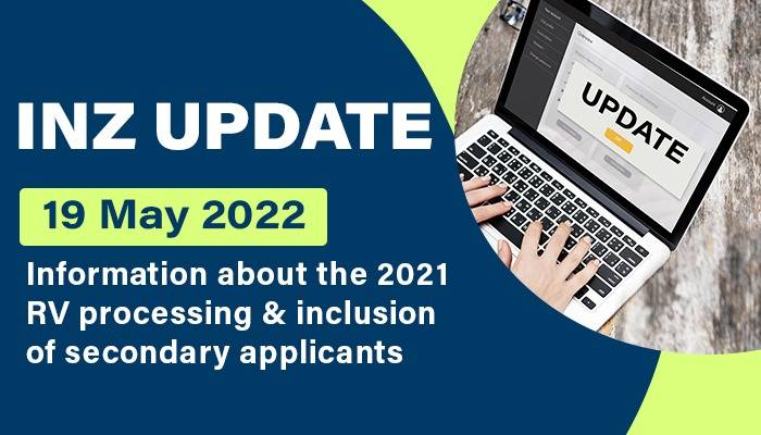 Update on the Processing Steps for RV 21 and Secondary Applicant