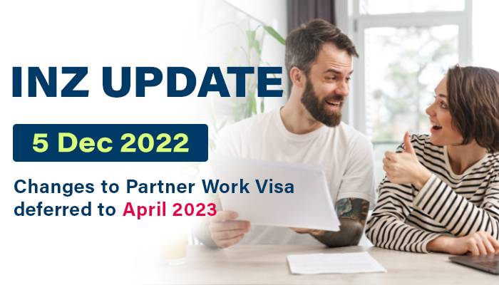 Changes to Partner Work Visa Deferred to April 2023