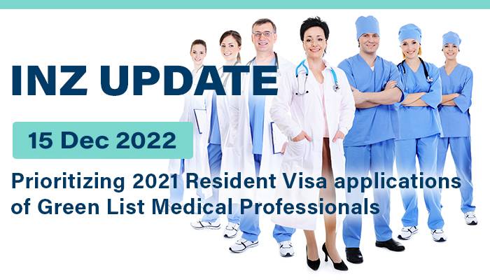Prioritizing 2021 Resident Visa Applications of Green List Medical Professionals