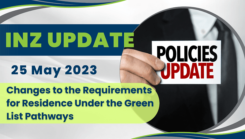 Changes to the Requirements for Residence Under the Green List Pathways
